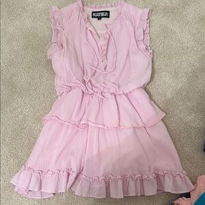 Katie J Pink Ruffle Dress